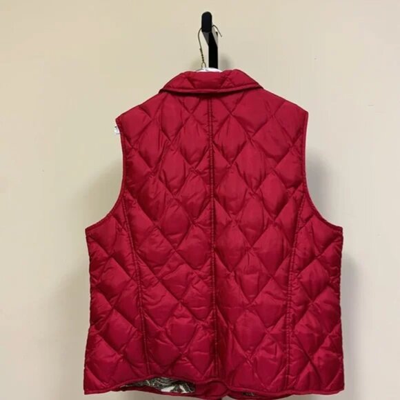 Ladies Plus size 2X Talbots red/burgundy quilted vest - Picture 2 of 8